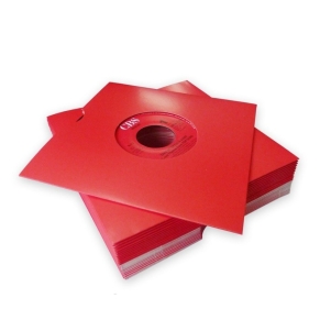 Pochette cartonnée avec trou 45T rouge