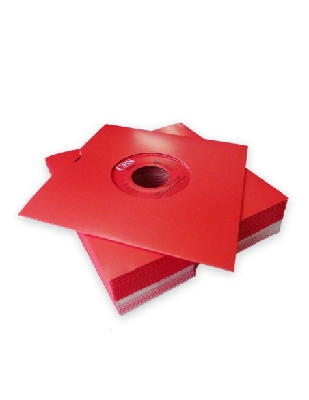 Pochette cartonnée avec trou 45T rouge