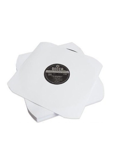 20 Sous-pochettes vinyle 33T papier BLANC