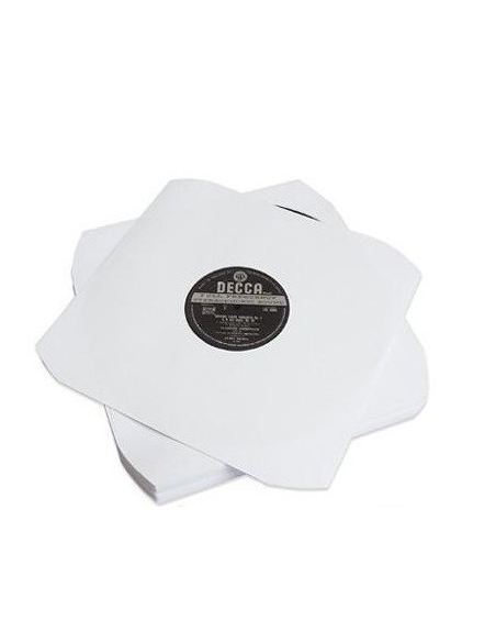 20 Sous-pochettes vinyle 33T papier BLANC