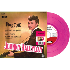 Johnny Hallyday - Pony Time - Vinyle Rose (Espagne) (Vinyle 7'')