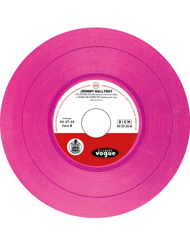 Johnny Hallyday - Pony Time - Vinyle Rose (Espagne) (Vinyle 7'')