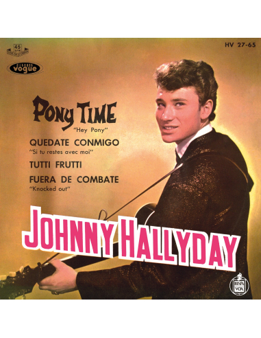 Johnny Hallyday - Pony Time - Vinyle Rose (Espagne) (Vinyle 7'')