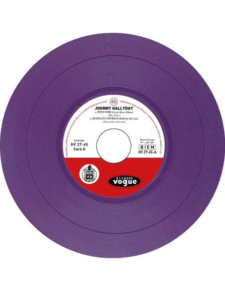 Johnny Hallyday - Pony Time - Vinyle Violet (Espagne) (Vinyle 7'')