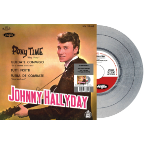 Johnny Hallyday - Pony Time - Vinyle Argenté (Espagne) (Vinyle 7'')