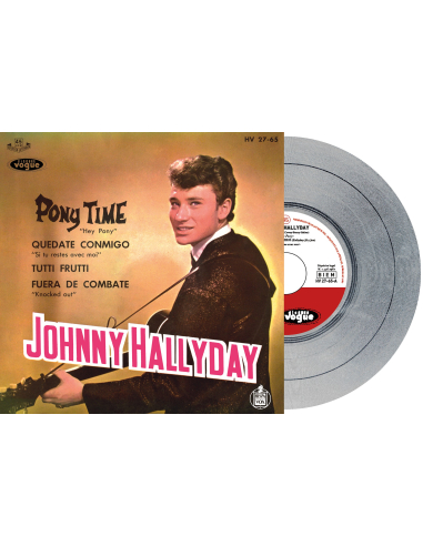 Johnny Hallyday - Pony Time - Vinyle Argenté (Espagne) (Vinyle 7'')