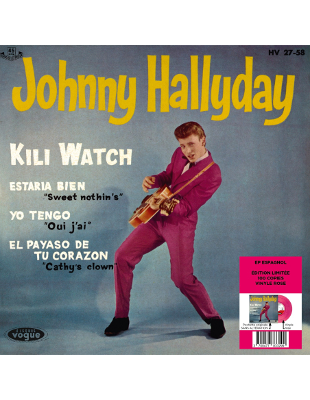 Johnny Hallyday - Kili Watch - Vinyle Rose (Espagne) (Vinyle 7'')