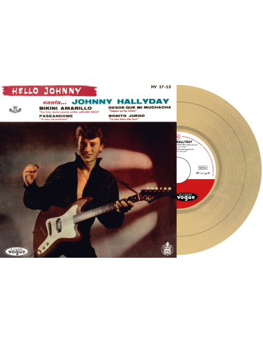 Johnny Hallyday - Hello Johnny - Vinyle Doré (Espagne) (Vinyle 7'')