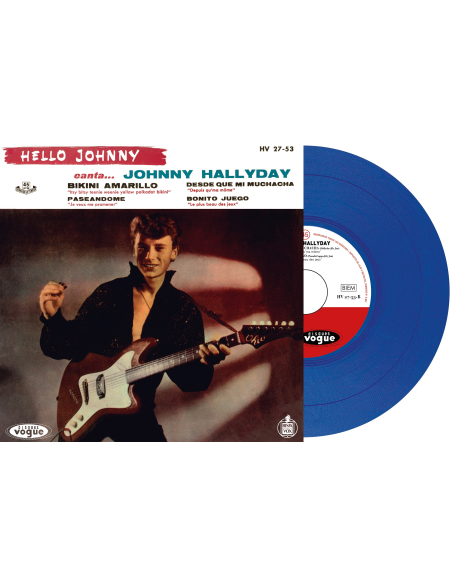Johnny Hallyday - Hello Johnny - Vinyle Bleu Foncé (Espagne) (Vinyle 7'')