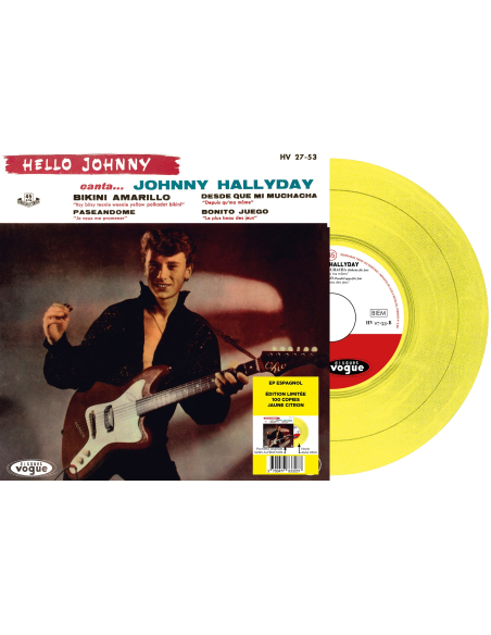 Johnny Hallyday - Hello Johnny - Vinyle Jaune Citron (Espagne) (Vinyle 7'')