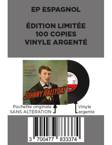 Johnny Hallyday - Si, Querido - Vinyle Argenté (Espagne) (Vinyle 7'')