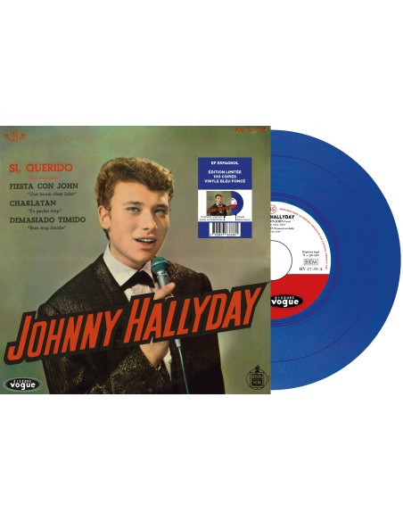 Johnny Hallyday - Si, Querido - Vinyle Bleu Foncé (Espagne) (Vinyle 7'')