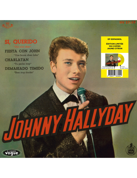 Johnny Hallyday - Si, Querido - Vinyle Jaune Citron (Espagne) (Vinyle 7'')