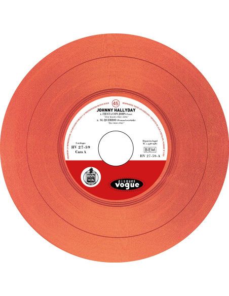 Johnny Hallyday - Si, Querido - Vinyle Orange (Espagne) (Vinyle 7'')