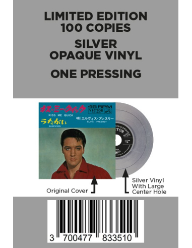 Elvis Presley - Kiss Me Quick - Vinyle Argent (Japon) (Vinyle 7'')