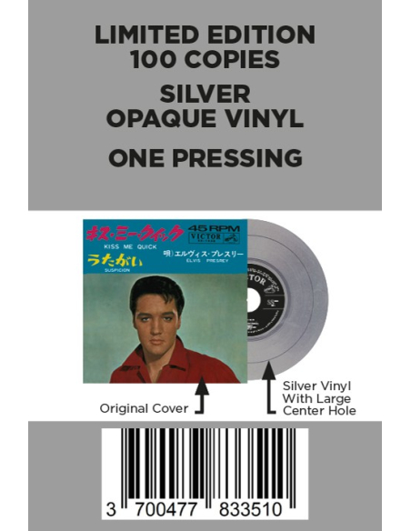 Elvis Presley - Kiss Me Quick - Vinyle Argent (Japon) (Vinyle 7'')