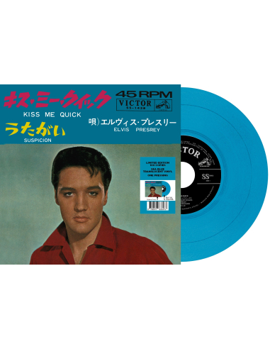 Elvis Presley - Kiss Me Quick - Vinyle Bleu (Japon) (Vinyle 7'')