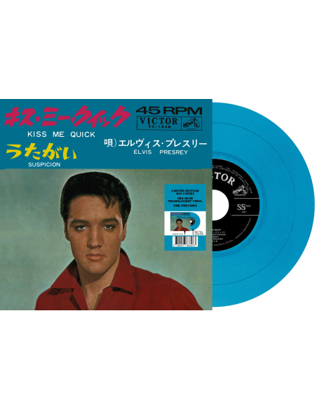 Elvis Presley - Kiss Me Quick - Vinyle Bleu (Japon) (Vinyle 7'')