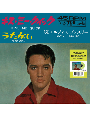 Elvis Presley - Kiss Me Quick - Vinyle Jaune (Japon) (Vinyle 7'')