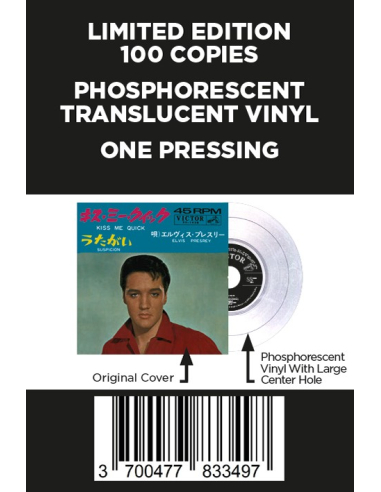 Elvis Presley - Kiss Me Quick - Vinyle Phosphorescent (Japon) (Vinyle 7'')