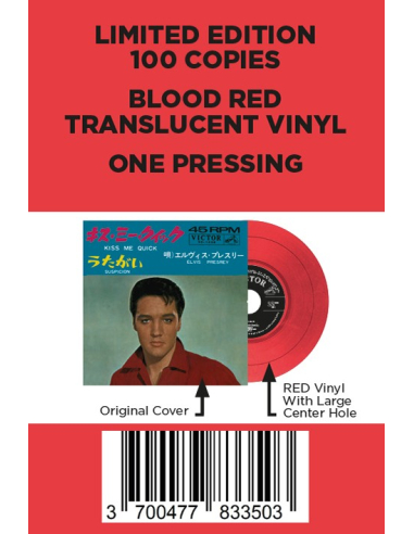 Elvis Presley - Kiss Me Quick - Vinyle Rouge (Japon) (Vinyle 7'')