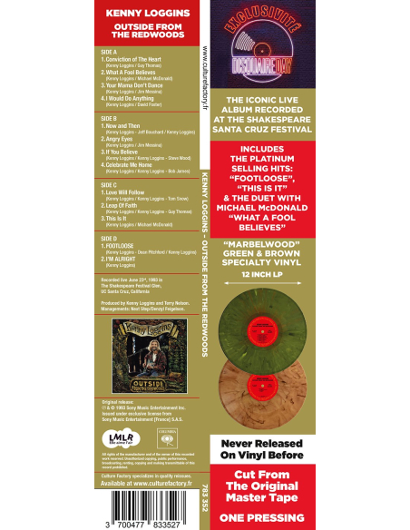 Kenny Loggins - Outside: From The Redwoods - RSD 2021 (Vinyle)