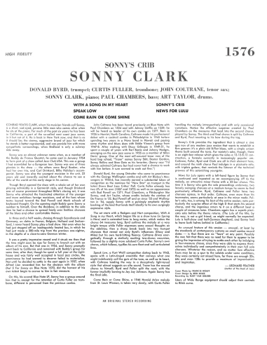 Sonny Clark - Sonny's Crib (Vinyle)