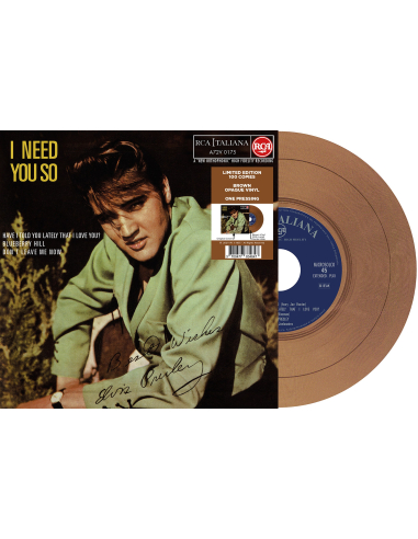 Elvis Presley - I Need You So - Vinyle Marron (Italie) (Vinyle 7'')
