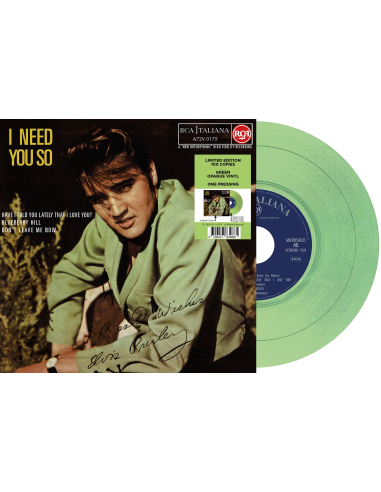 Elvis Presley - I Need You So - Vinyle Vert (Italie) (Vinyle 7'')