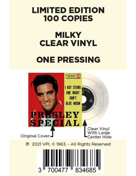 Elvis Presley - Presley Special - Vinyle Laiteux (Italie) (Vinyle 7'')