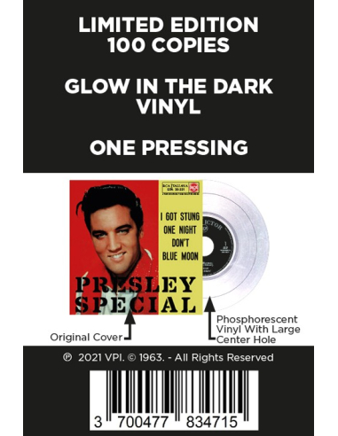 Elvis Presley - Presley Special - Vinyle Phosphorescent (Italie) (Vinyle 7'')