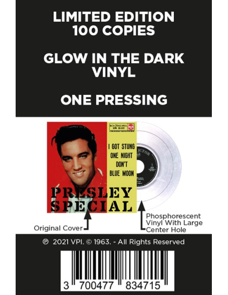 Elvis Presley - Presley Special - Vinyle Phosphorescent (Italie) (Vinyle 7'')