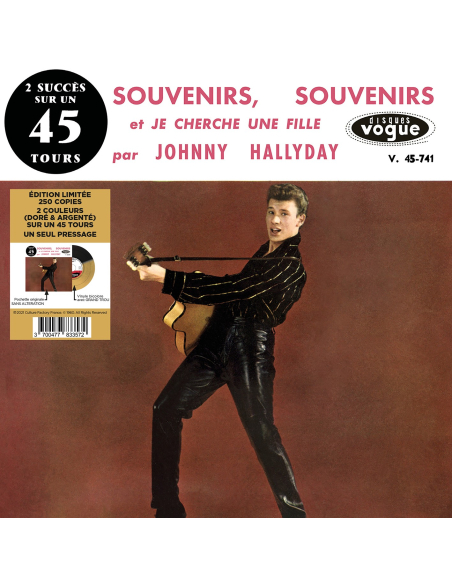Johnny Hallyday - Souvenirs, Souvenirs - Vinyle Doré & Argenté (Vinyle 7'')