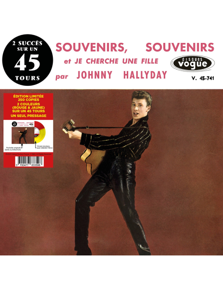 Johnny Hallyday - Souvenirs, Souvenirs - Vinyle Rouge & Jaune (Vinyle 7'')