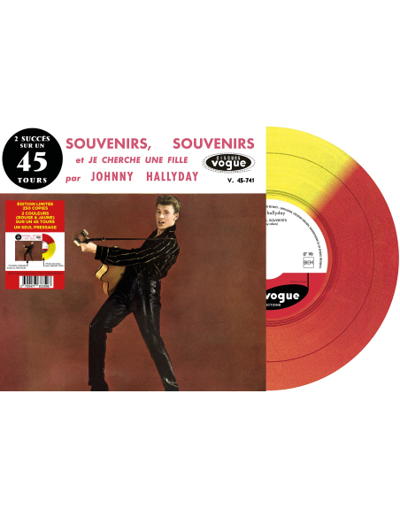 Johnny Hallyday - Souvenirs, Souvenirs - Vinyle Rouge & Jaune (Vinyle 7'')