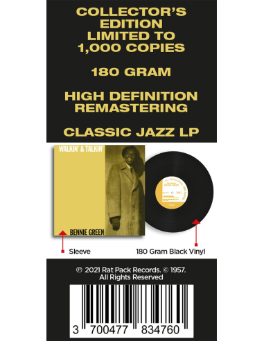 Bennie Green - Walkin' & Talkin' (Vinyle)