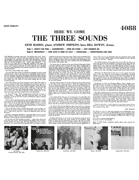 The Three Sounds - Here We Come (Vinyle)