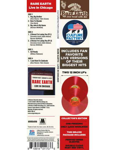 Rare Earth - Live In Chicago (Vinyle)
