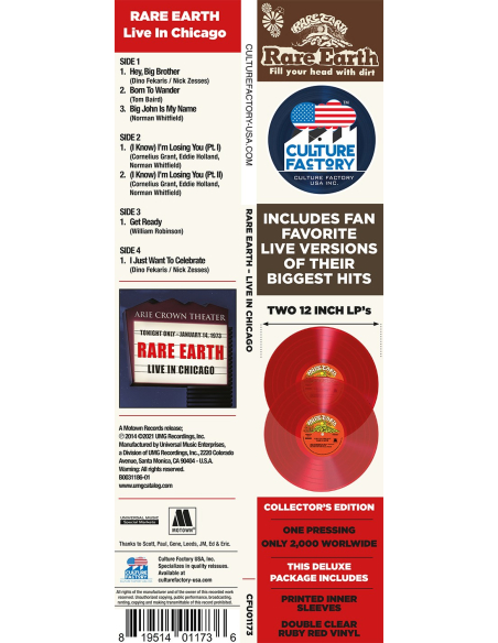 Rare Earth - Live In Chicago (Vinyle)