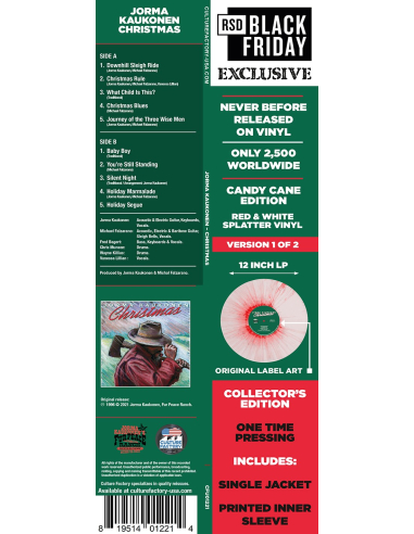 Jorma Kaukonen - Christmas (Candy Can Edition) - BF 2021 (Vinyle)
