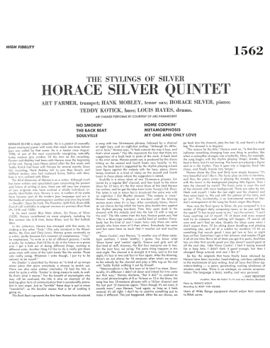 The Horace Silver Quintet - The Stylings of Silver (Vinyle)