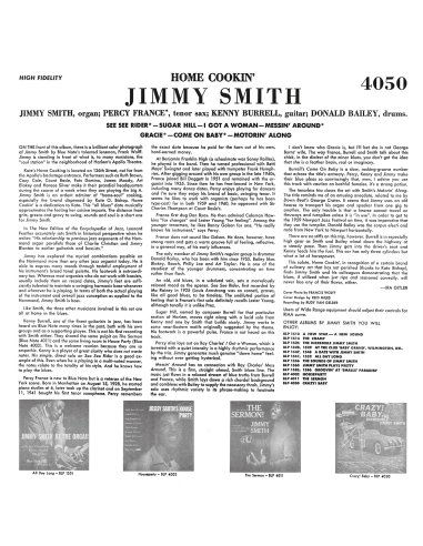 The Incredible Jimmy Smith - Home Cookin' (Vinyle)