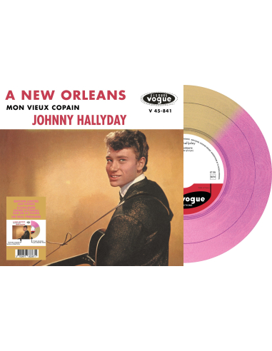 Johnny Hallyday - A New Orleans - Vinyle Doré & Rose (Vinyle 7'')