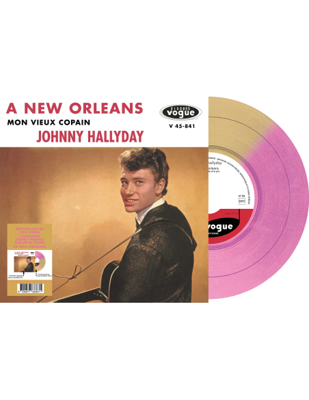 Johnny Hallyday - A New Orleans - Vinyle Doré & Rose (Vinyle 7'')