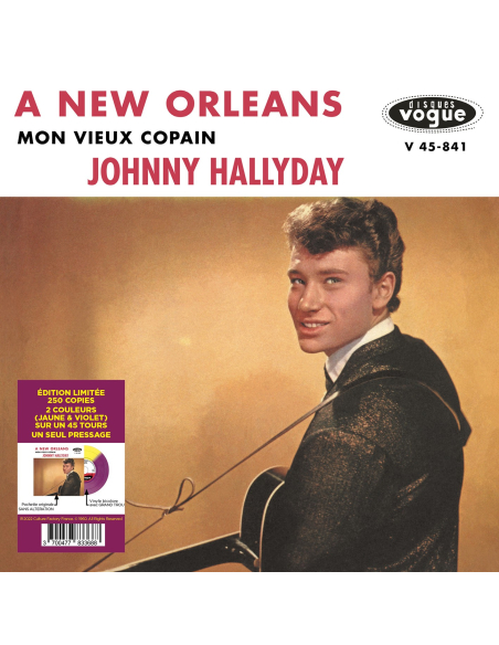 Johnny Hallyday - A New Orleans - Vinyle Jaune & Violet (Vinyle 7'')