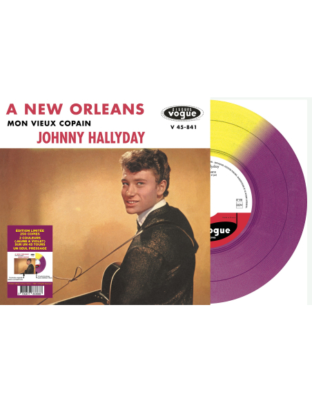 Johnny Hallyday - A New Orleans - Vinyle Jaune & Violet (Vinyle 7'')