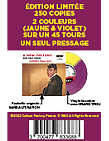 Johnny Hallyday - A New Orleans - Vinyle Jaune & Violet (Vinyle 7'')