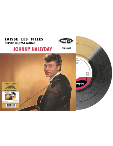 Johnny Hallyday - Laisse Les Filles - Vinyle Doré & Noir (Vinyle 7'')