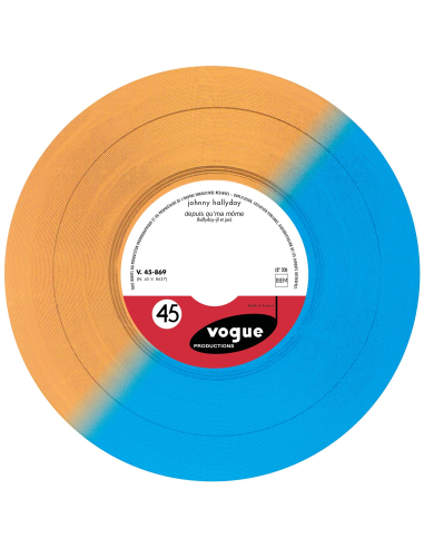 Johnny Hallyday - Laisse Les Filles - Vinyle Orange & Bleu (Vinyle 7'')