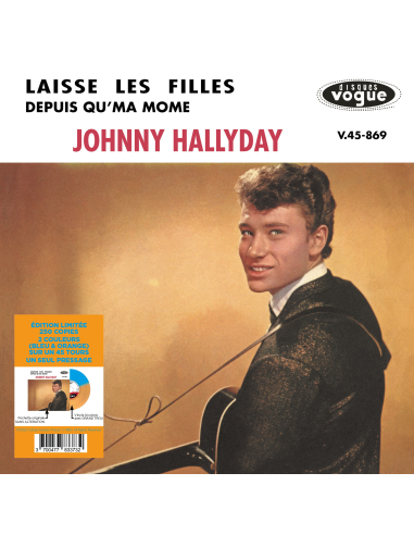 Johnny Hallyday - Laisse Les Filles - Vinyle Orange & Bleu (Vinyle 7'')
